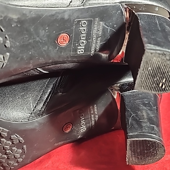 Blondo heeled Gorgeous Black Leather Waterproof Boots Comfortable 10M - Picture 12 of 16